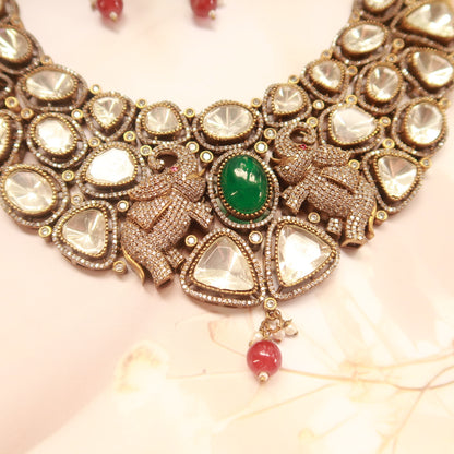 Kundan Necklace with Pearl & Ruby