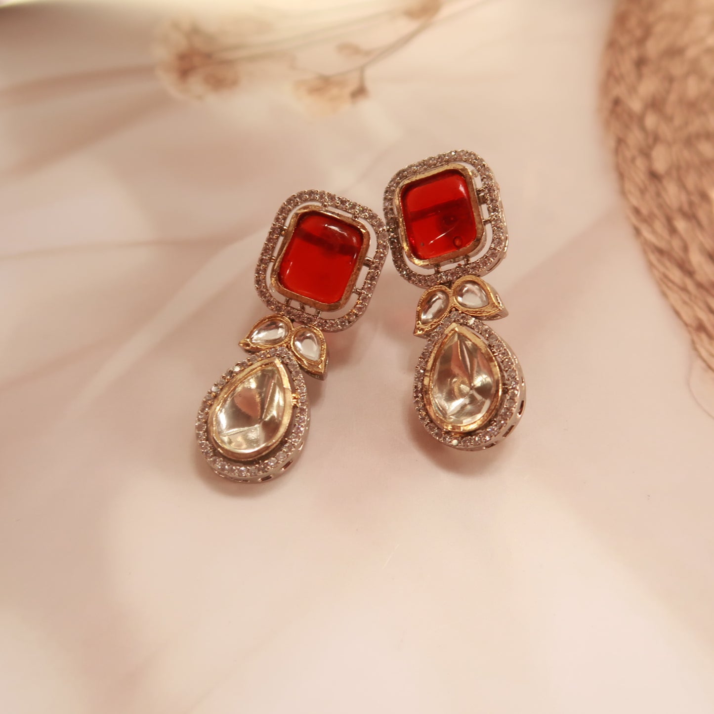 Multicolour Kundan Polki set