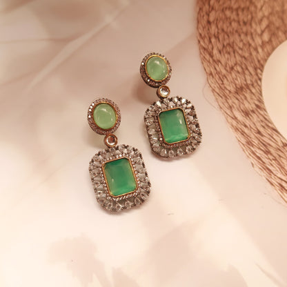 Aqua green polki Necklace