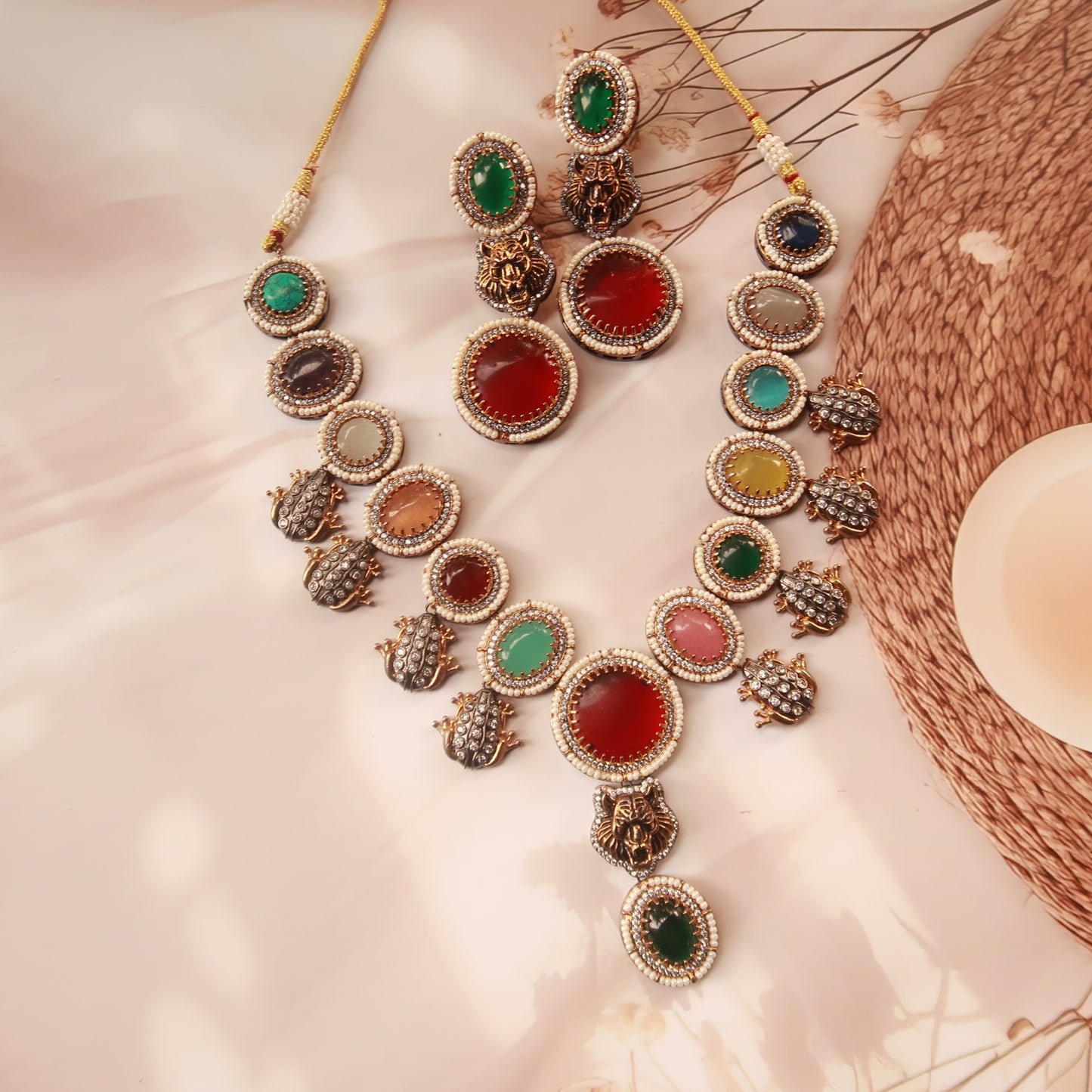 Multicolour Designer Polki Set