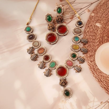 Multicolour Designer Polki Set