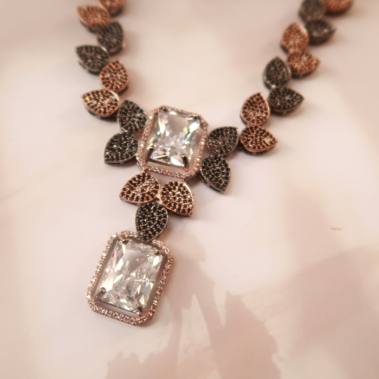Luxe blossom charm necklace