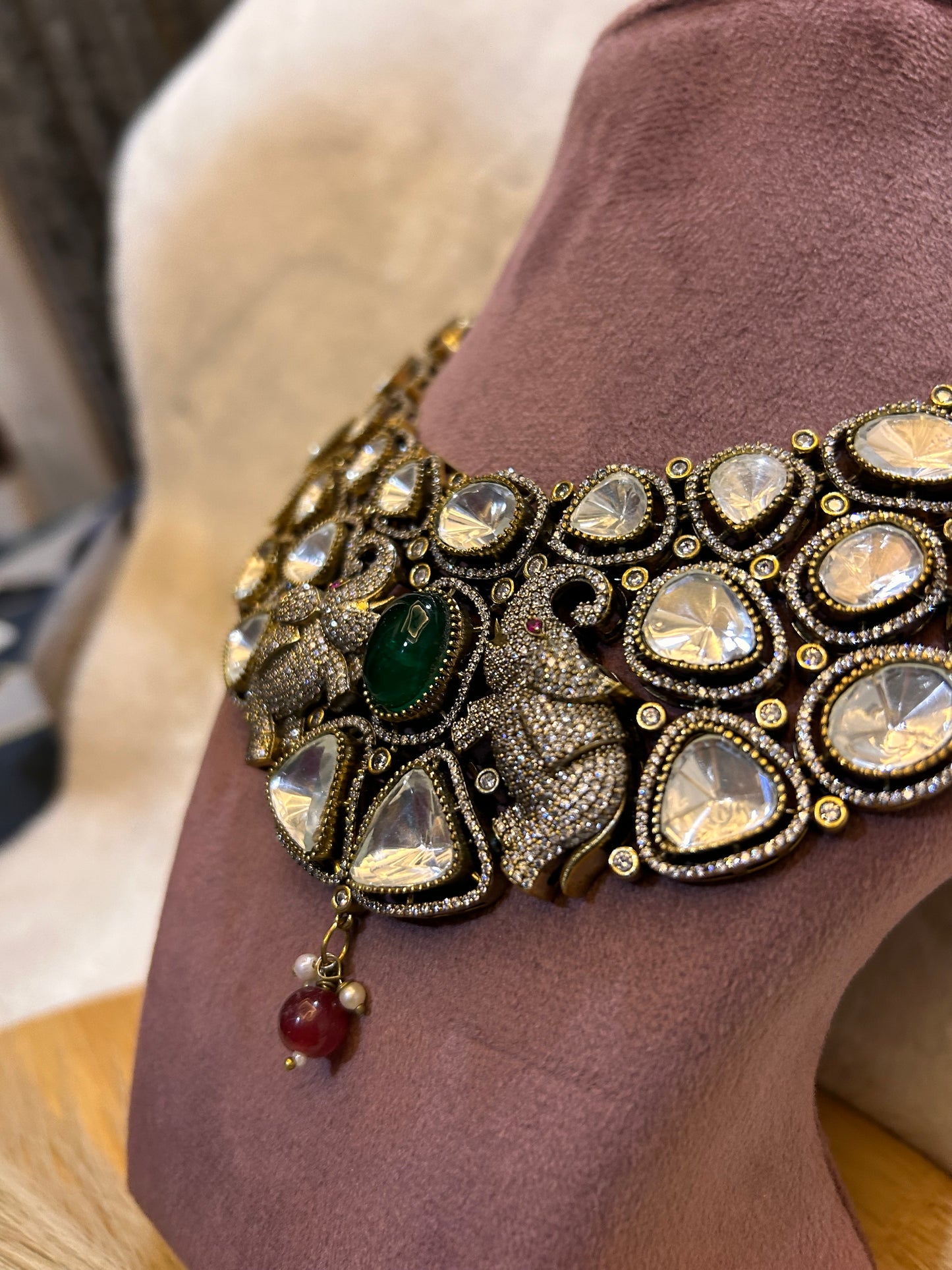 Kundan Necklace with Pearl & Ruby