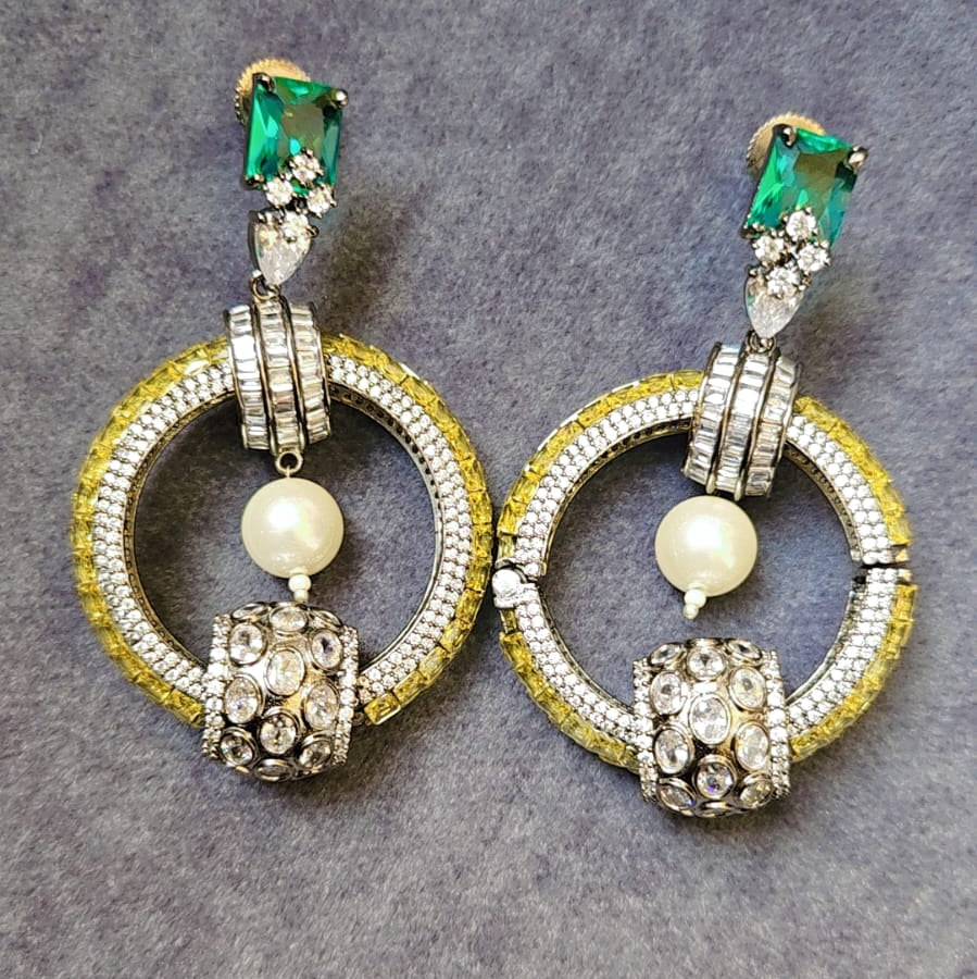 Emerald Orbit Drops Earrings