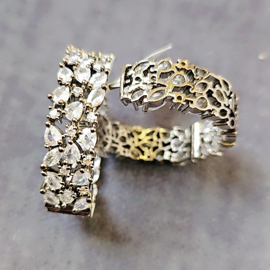 Amethyst-Inspired Hoop Earrings