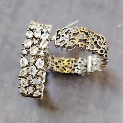 Amethyst-Inspired Hoop Earrings