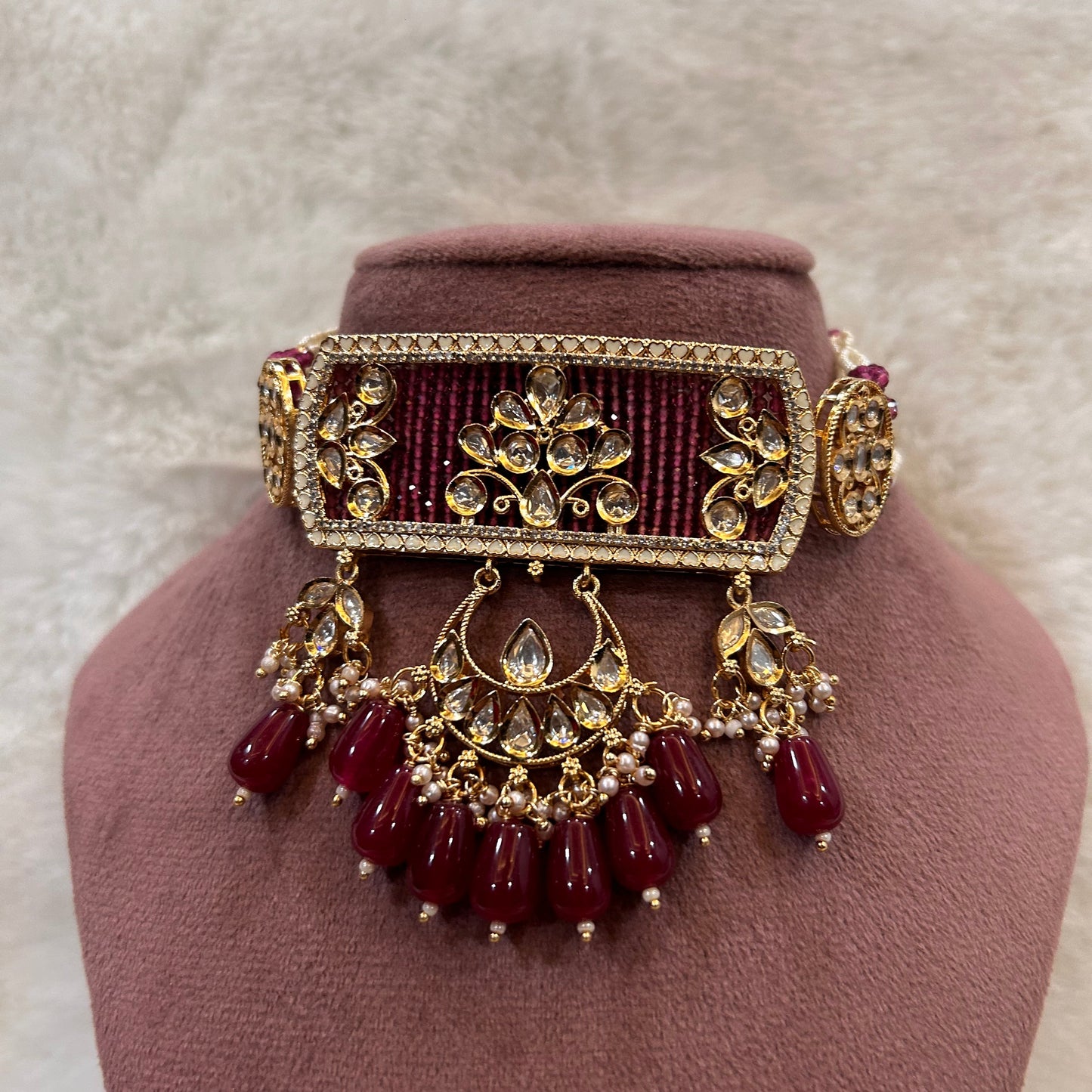 Crimson Royalty Choker Set