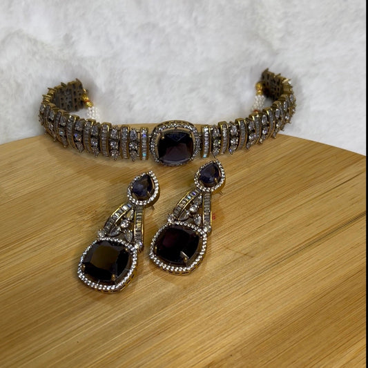 Purple Majesty Choker Set