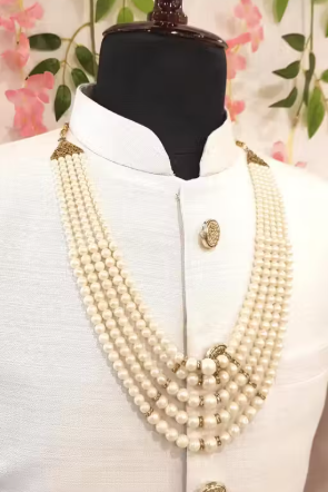 Five layers Cream Groom Mala