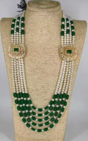 Classy pearl mala for groom