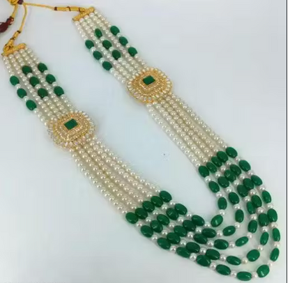 Classy pearl mala for groom