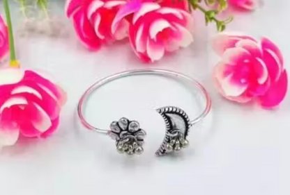 Oxidized bangle and ring combo