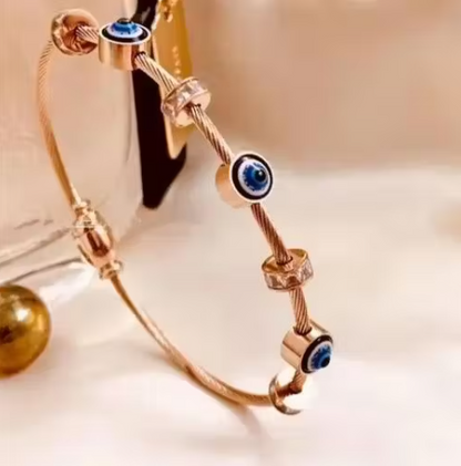 Evil Eye Anti-Tarnish Gold Bracelet