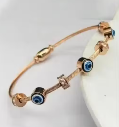 Evil Eye Anti-Tarnish Gold Bracelet