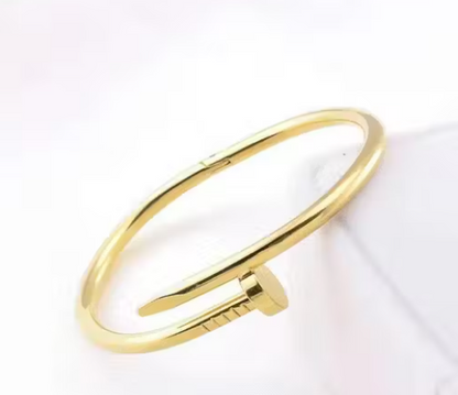 Anti-Tarnish Nail Design Gold Bracelet