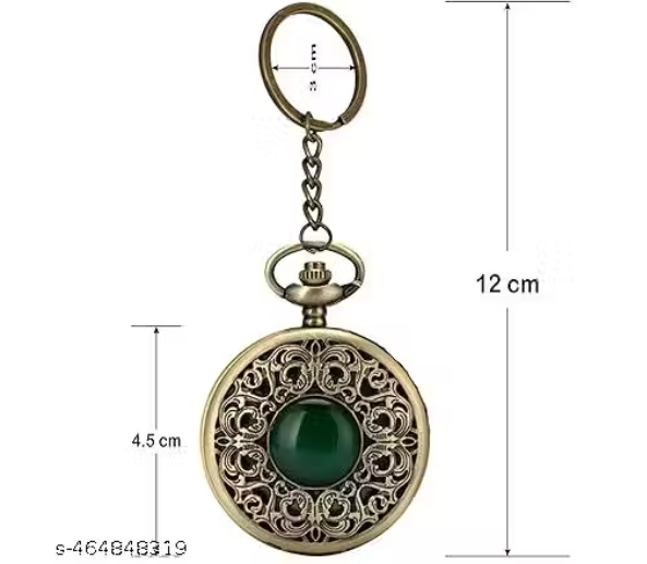 Vintage Analog Antique Pocket Watch Key Ring
