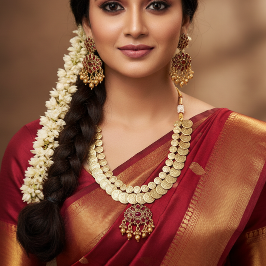 Royal Coin Temple Necklace Set
