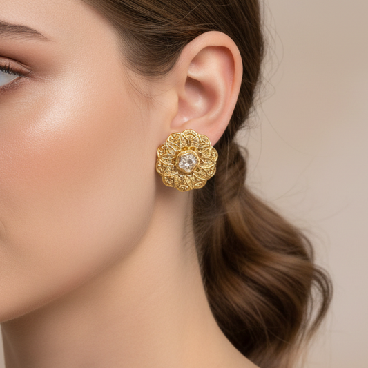 Heritage gold Kundan Studs