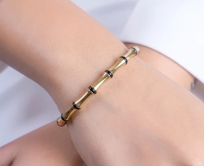 Black gold Bamboo bangle