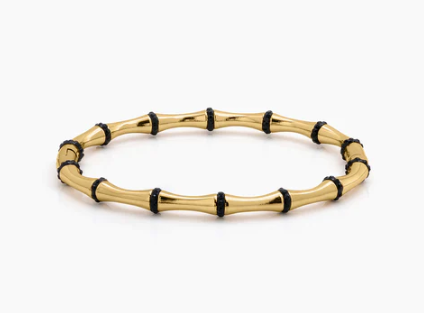 Black gold Bamboo bangle