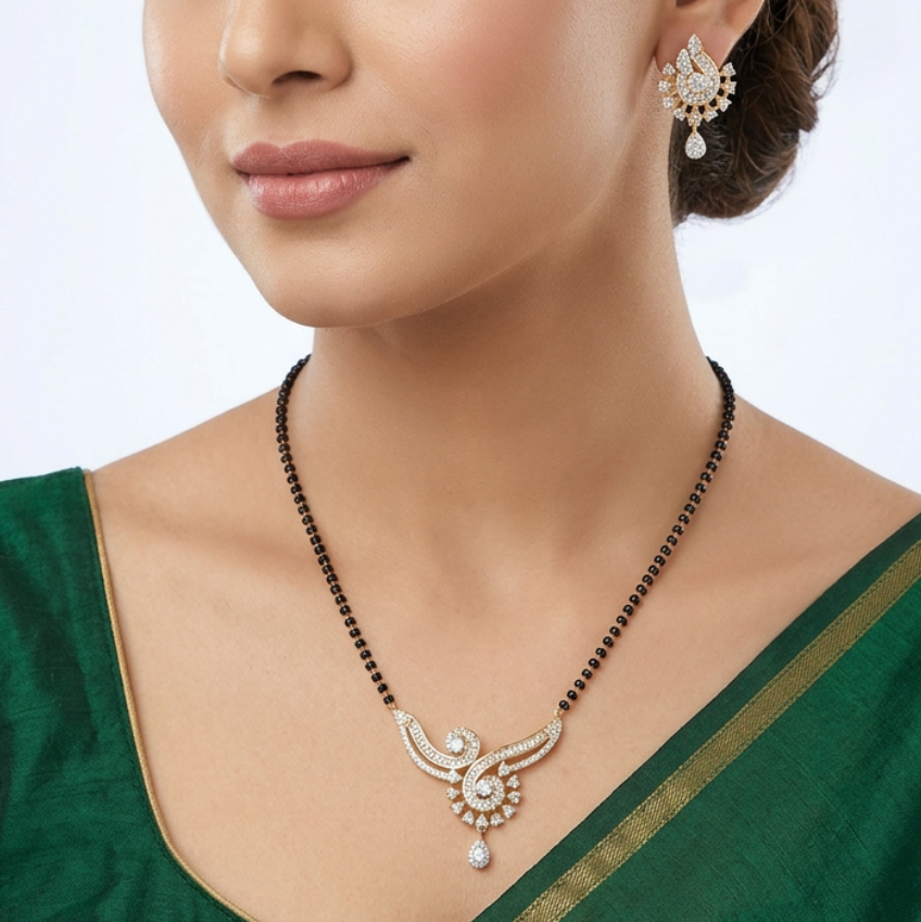Diamond Mangalsutra Set