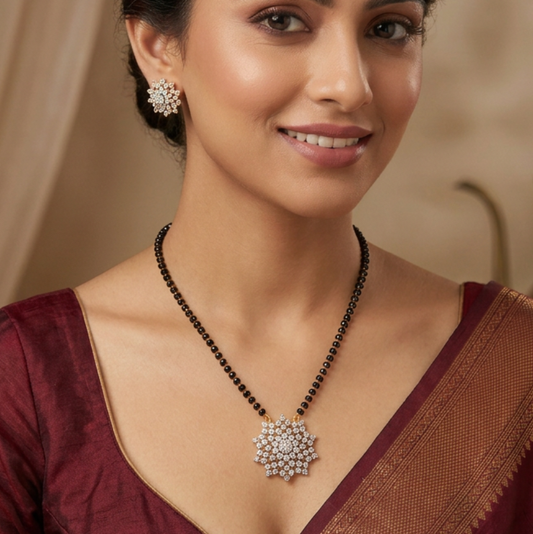 Flower Mangalsutra Set