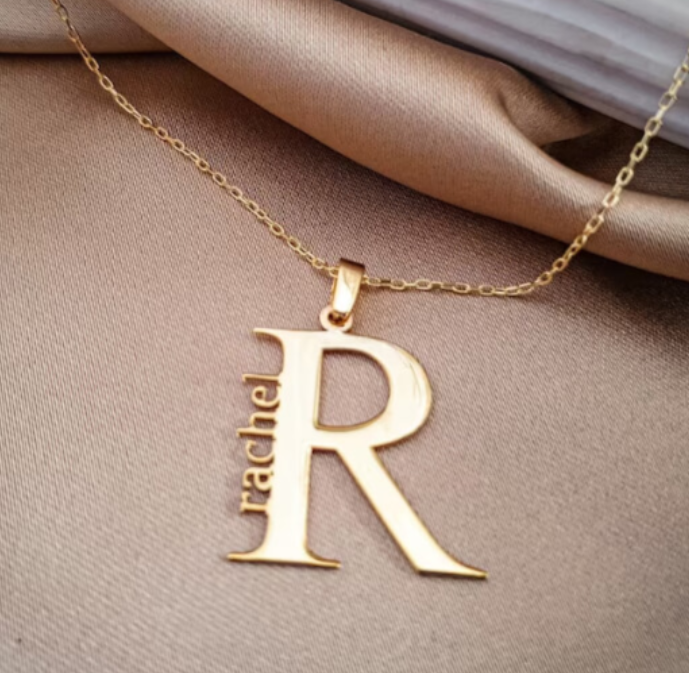 Initial with Name Customized Name Necklace