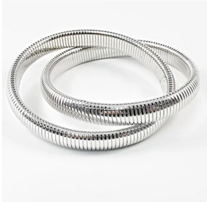 Silver Coil Bangle