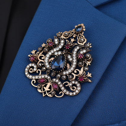 Royal Vintage Crystal Brooch