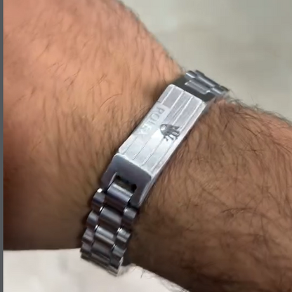 Silver Initial H- Link Bracelet