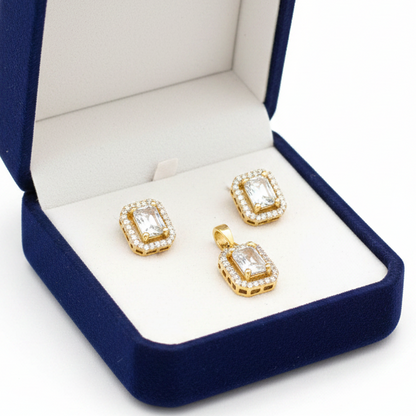 Cushion Cut  Solitaire Pendant set I With Chain