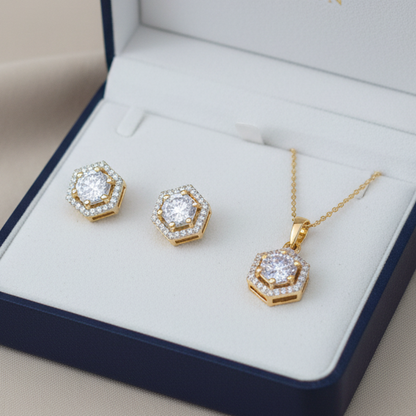 Diamond Orbit pendant set I With Chain