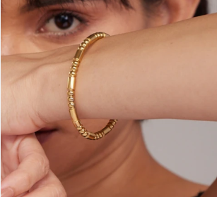 Gold Textured Bangles