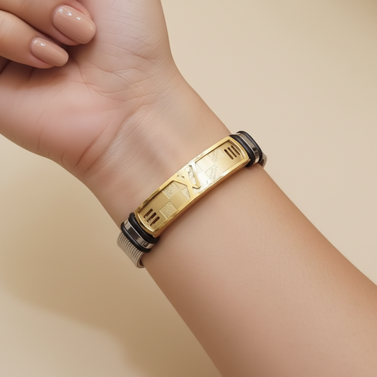 Roman Numeral Mesh Bracelet