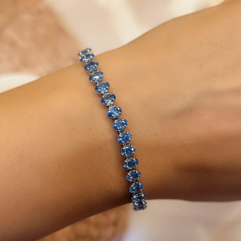 Baguette Crystal Tennis Bracelet