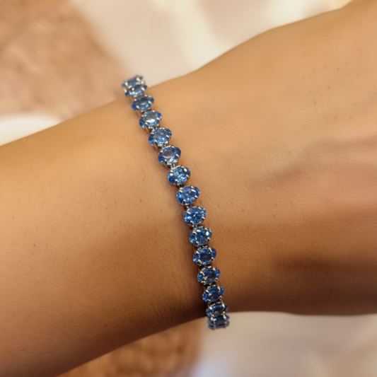 Baguette Crystal Tennis Bracelet