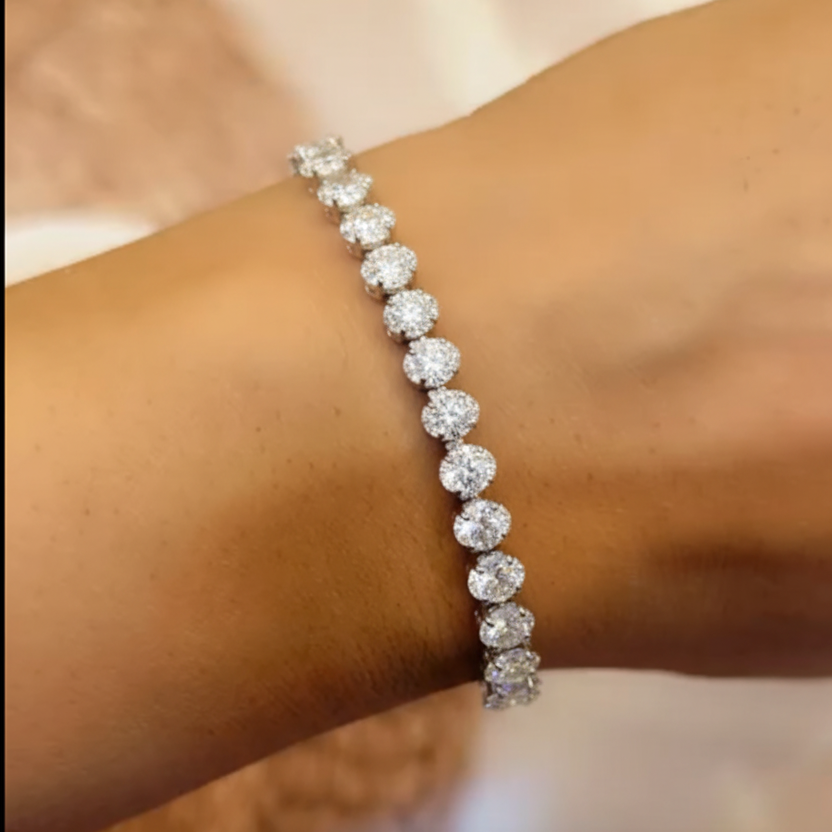 Baguette Crystal Tennis Bracelet