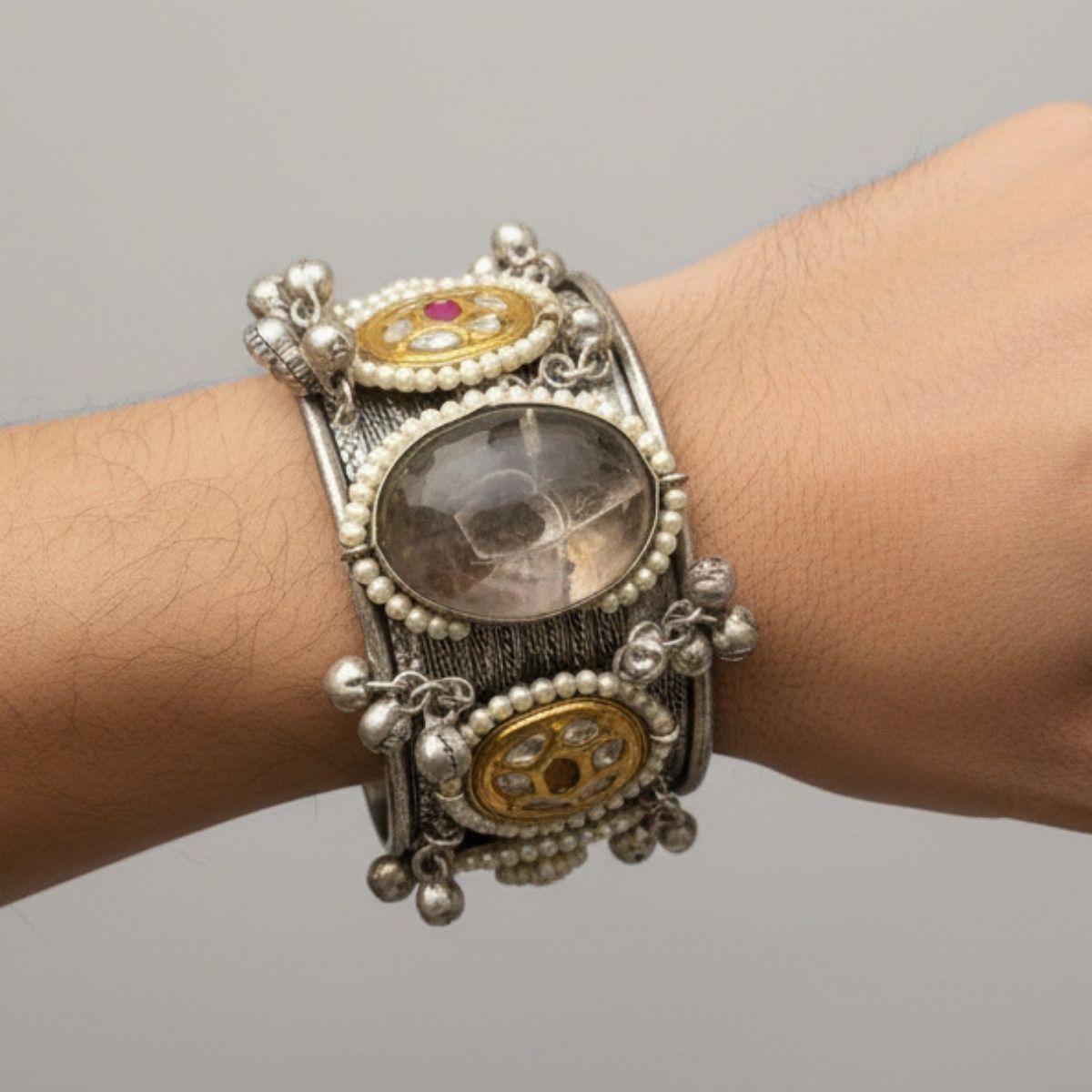 Imperial Stone Heritage German silver Kada