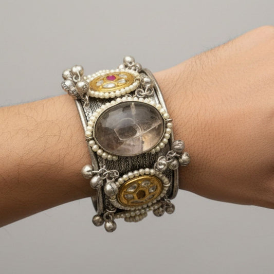 Imperial Stone Heritage German silver Kada