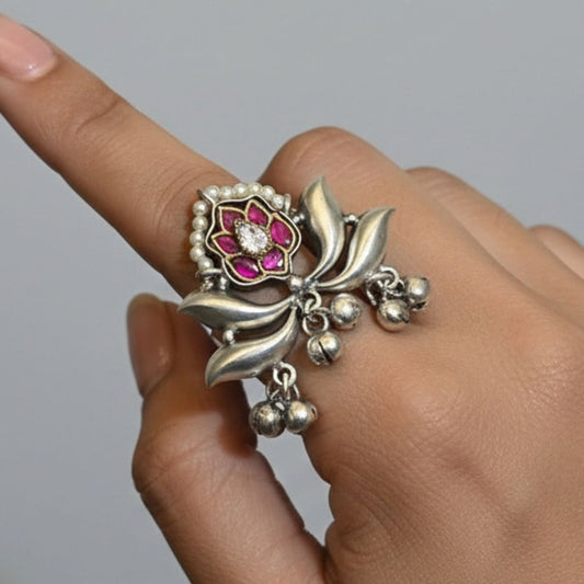 Imperial Lotus Heritage German silver Ring