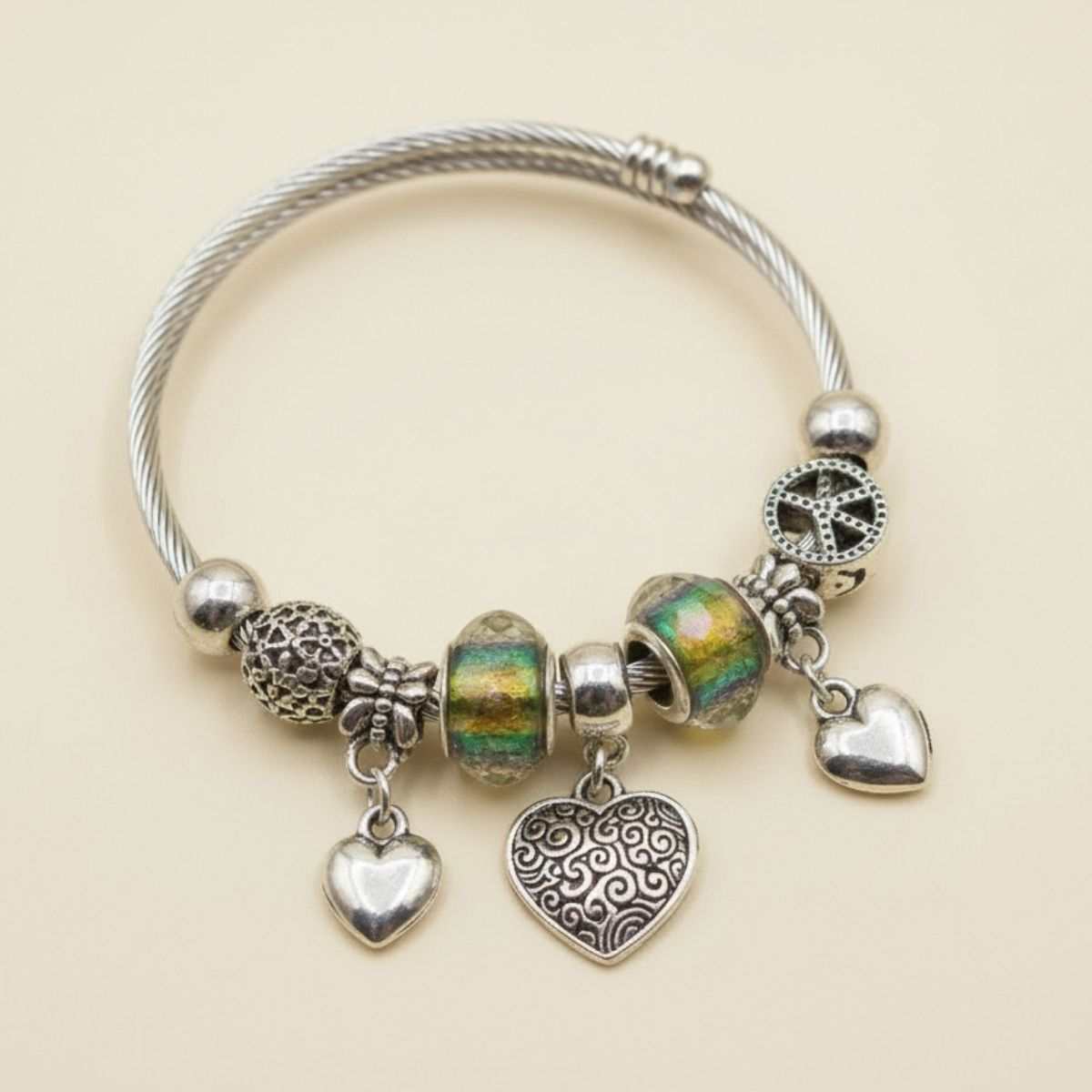 Celestial Hearts & Charm Pandora Bracelet