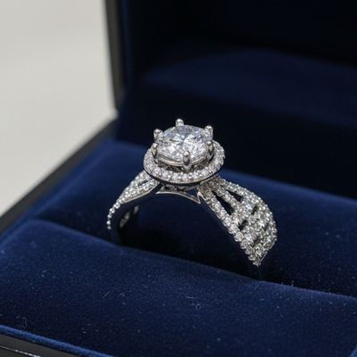 Elegant Halo Diamond Ring