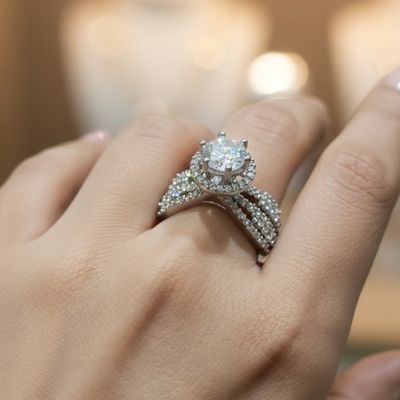 Elegant Halo Diamond Ring