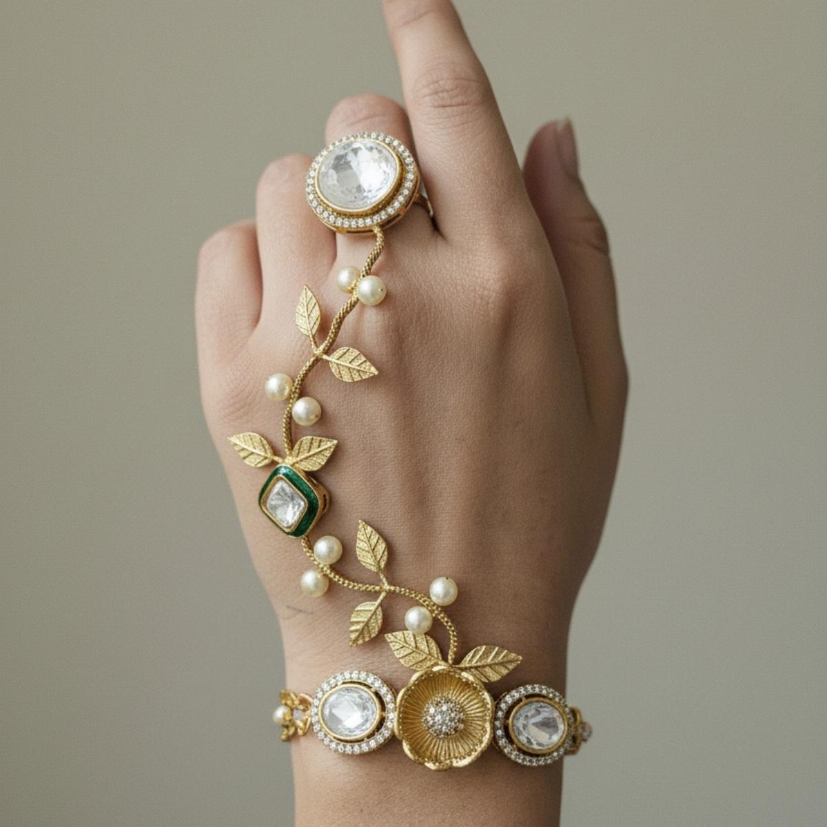 Regal Vine Hand Harness Bracelet