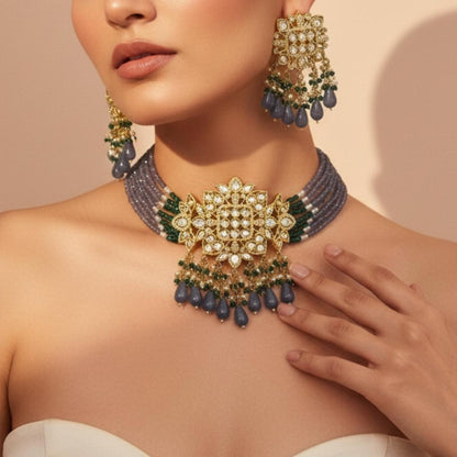 Royal sapphire Choker Set