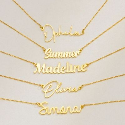 Gold Plated Customized Name Necklace