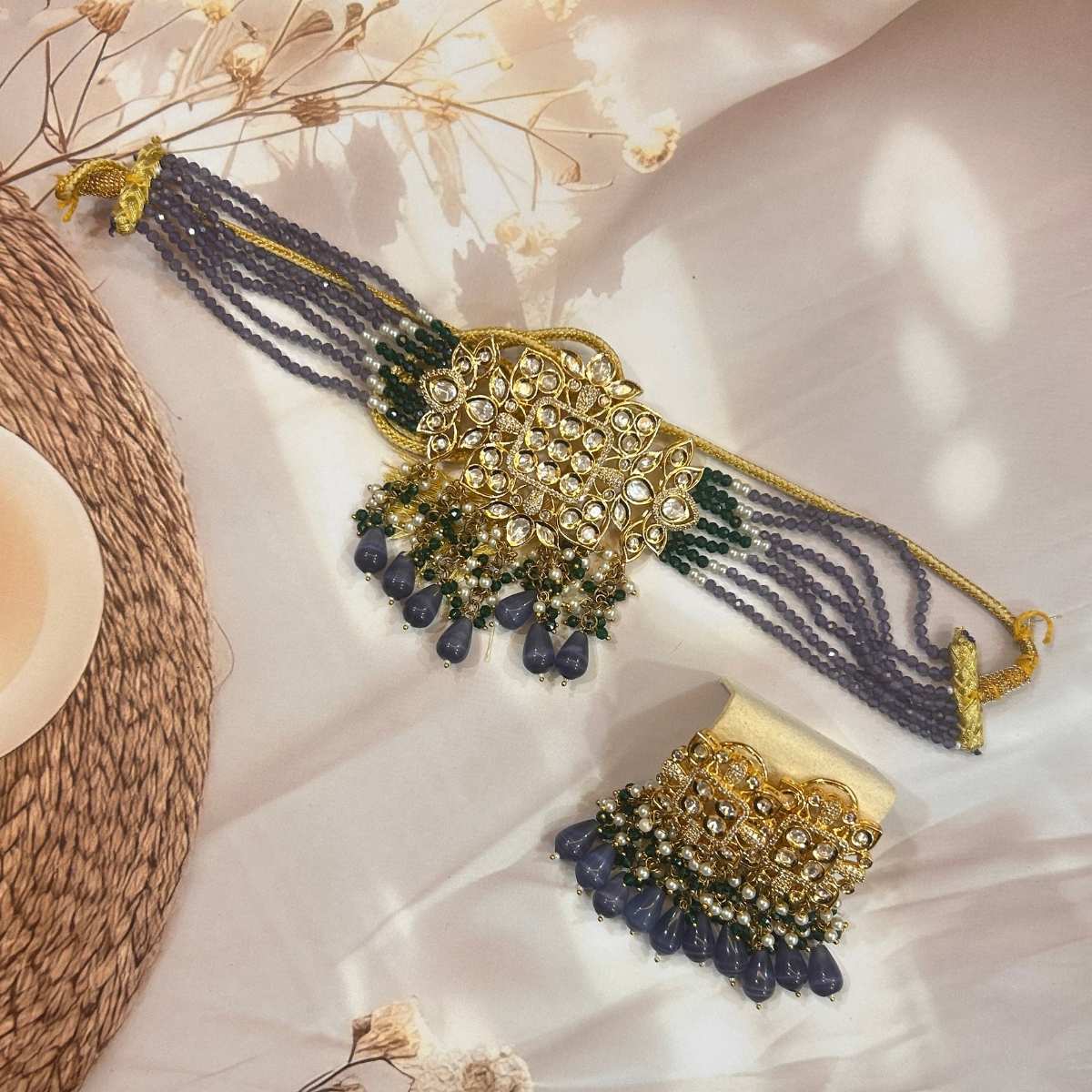 Royal sapphire Choker Set