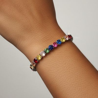 Rainbow Crystal Tennis Bracelet