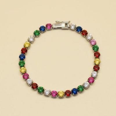 Rainbow Crystal Tennis Bracelet