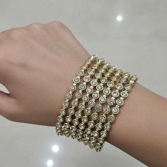Timeless Gold Kundan Bangles Set